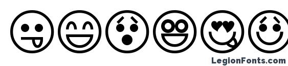 Emoticons font, free Emoticons font, preview Emoticons font