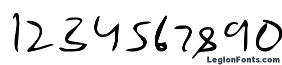 Emperors Scrawl Font, Number Fonts
