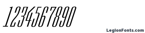 Empirial italic Font, Number Fonts