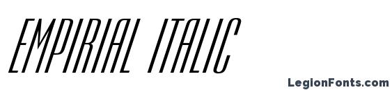 Empirial italic Font