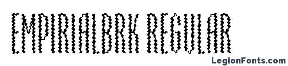 Шрифт Empirialbrk regular, Шрифты для надписей
