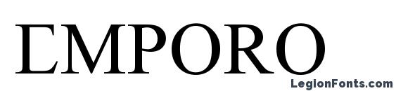 шрифт Emporo, бесплатный шрифт Emporo, предварительный просмотр шрифта Emporo