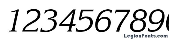 Enchanted italic Font, Number Fonts