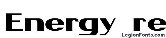шрифт Energy regular, бесплатный шрифт Energy regular, предварительный просмотр шрифта Energy regular