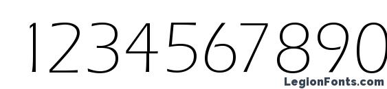 Ennis Light Regular Font, Number Fonts