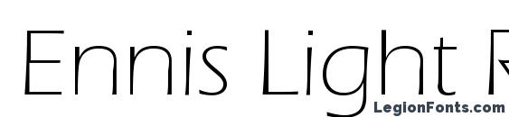 шрифт Ennis Light Regular, бесплатный шрифт Ennis Light Regular, предварительный просмотр шрифта Ennis Light Regular
