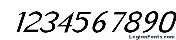 Enola italic Font, Number Fonts