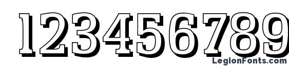 EnschedeShadow Regular Font, Number Fonts