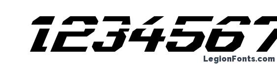 Ensign Flandry Laser Italic Font, Number Fonts