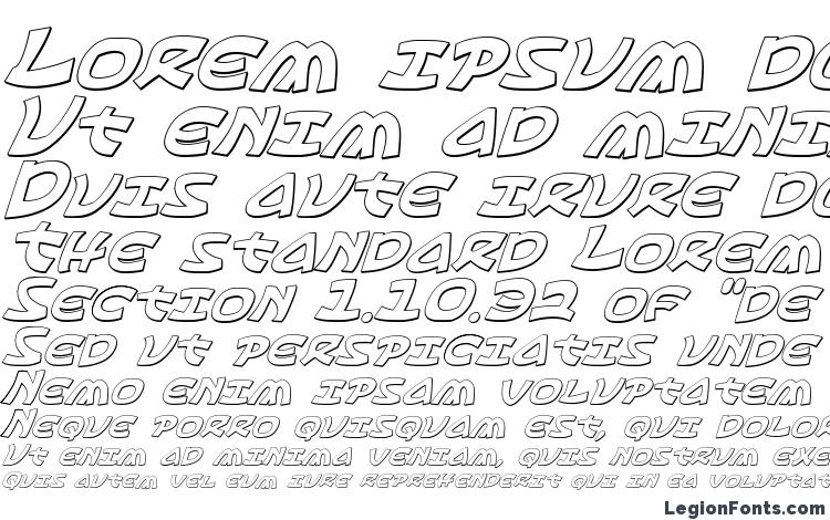 specimens Ephesian 3D Italic font, sample Ephesian 3D Italic font, an example of writing Ephesian 3D Italic font, review Ephesian 3D Italic font, preview Ephesian 3D Italic font, Ephesian 3D Italic font