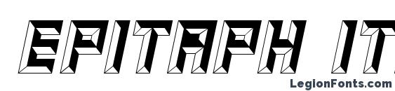 шрифт Epitaph italic, бесплатный шрифт Epitaph italic, предварительный просмотр шрифта Epitaph italic