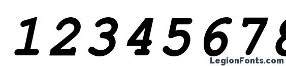 ER Kurier 1251 Bold Italic Font, Number Fonts