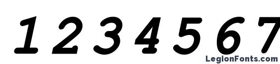 ER Kurier KOI 8 Bold Italic Font, Number Fonts