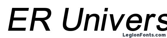 ER Univers Mac Italic Font