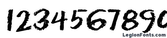 EraserDust Font, Number Fonts