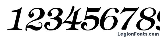 Eretz italic Font, Number Fonts