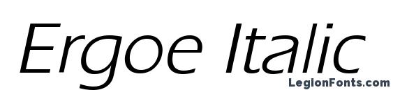 Ergoe Italic font, free Ergoe Italic font, preview Ergoe Italic font