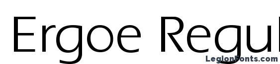 Ergoe Regular font, free Ergoe Regular font, preview Ergoe Regular font