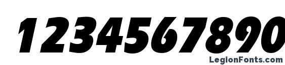 ErgoeBlackCond Italic Font, Number Fonts