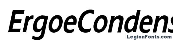 шрифт ErgoeCondensed Bold Italic, бесплатный шрифт ErgoeCondensed Bold Italic, предварительный просмотр шрифта ErgoeCondensed Bold Italic
