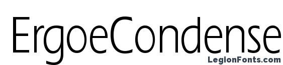 ErgoeCondensed Regular font, free ErgoeCondensed Regular font, preview ErgoeCondensed Regular font
