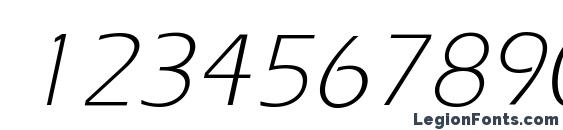 ErgoeLight Italic Font, Number Fonts