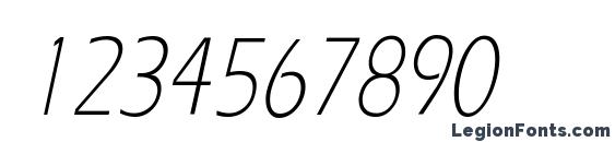 ErgoeLightCond Italic Font, Number Fonts