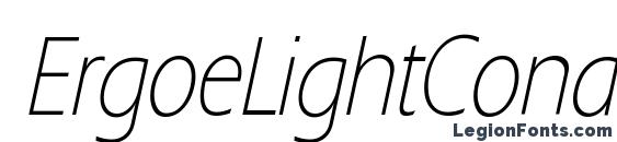 ErgoeLightCond Italic font, free ErgoeLightCond Italic font, preview ErgoeLightCond Italic font