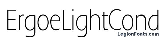 шрифт ErgoeLightCond Regular, бесплатный шрифт ErgoeLightCond Regular, предварительный просмотр шрифта ErgoeLightCond Regular