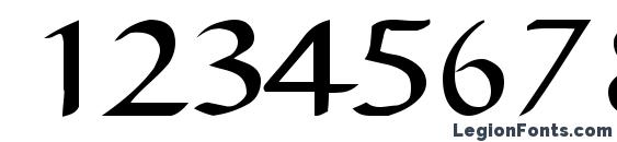 Ericbrush21 bold Font, Number Fonts