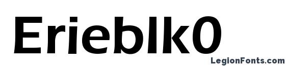Erieblk0 Font, Bold Fonts