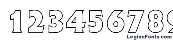 Eschew hollow Font, Number Fonts
