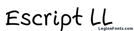 Escript LL font, free Escript LL font, preview Escript LL font