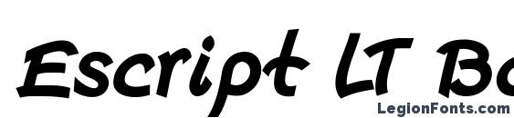Escript LT Bold Italic Font, Stylish Fonts