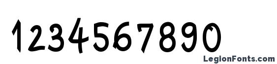 Escript LT Bold Narrow Font, Number Fonts