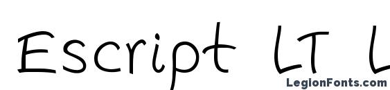 Escript LT Light font, free Escript LT Light font, preview Escript LT Light font