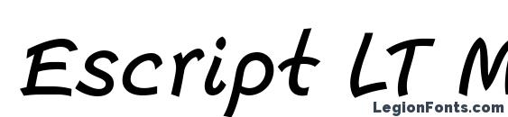 шрифт Escript LT Medium Italic, бесплатный шрифт Escript LT Medium Italic, предварительный просмотр шрифта Escript LT Medium Italic