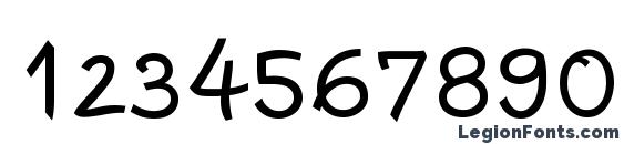 Escript LT Regular Font, Number Fonts