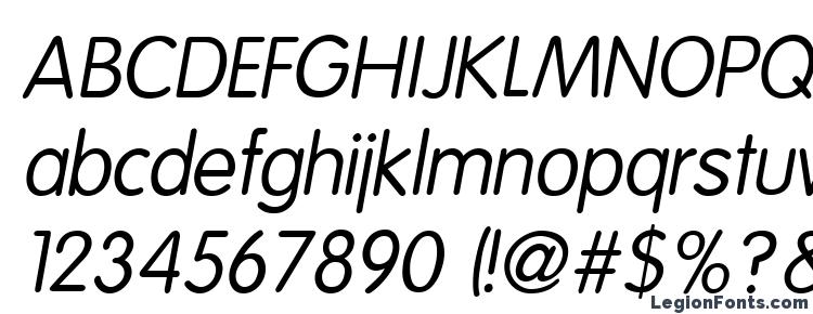 глифы шрифта Esf rounded italic, символы шрифта Esf rounded italic, символьная карта шрифта Esf rounded italic, предварительный просмотр шрифта Esf rounded italic, алфавит шрифта Esf rounded italic, шрифт Esf rounded italic