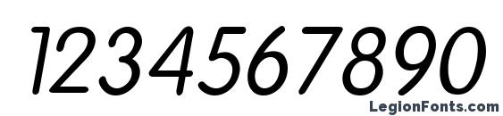 Esf rounded italic Font, Number Fonts