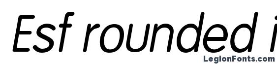 Esf rounded italic Font