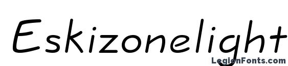 Eskizonelightc font, free Eskizonelightc font, preview Eskizonelightc font