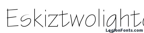 Eskiztwolightc font, free Eskiztwolightc font, preview Eskiztwolightc font