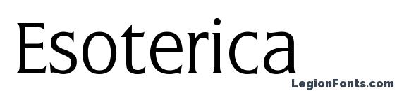шрифт Esoterica, бесплатный шрифт Esoterica, предварительный просмотр шрифта Esoterica