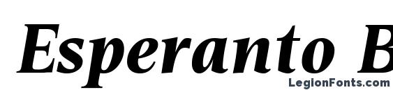 Esperanto BoldItalic font, free Esperanto BoldItalic font, preview Esperanto BoldItalic font