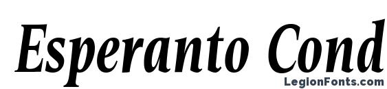 Esperanto Cond BoldItalic Font, Serif Fonts