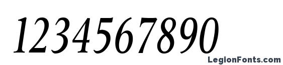 Esperanto Cond Italic Font, Number Fonts