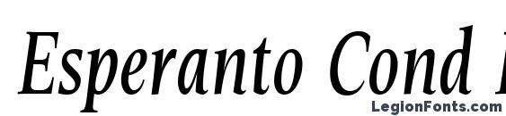 Esperanto Cond Italic font, free Esperanto Cond Italic font, preview Esperanto Cond Italic font