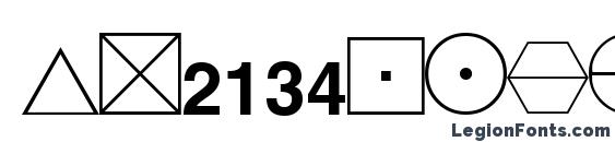 ESRI Geometric Symbols Font, Number Fonts