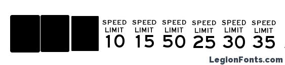 ESRI US MUTCD 1 Font, Number Fonts